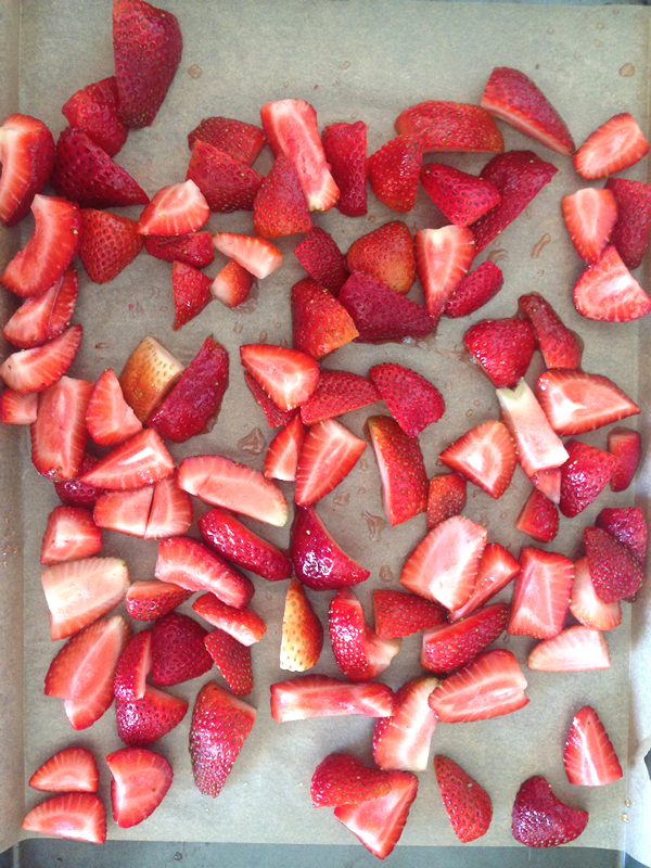 strawberries and maple syrup